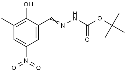 tert-butyl (2E)-2-(2-hydroxy-3-methyl-5-nitrobenzylidene)hydrazinecarboxylate Structural