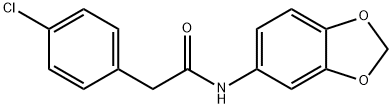 N-(1,3-benzodioxol-5-yl)-2-(4-chlorophenyl)acetamide Structural
