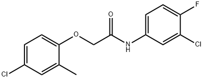 N-(3-chloro-4-fluorophenyl)-2-(4-chloro-2-methylphenoxy)acetamide Structural