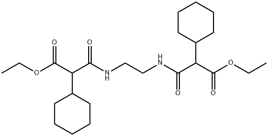 diethyl 3,3'-(ethane-1,2-diyldiimino)bis(2-cyclohexyl-3-oxopropanoate) Structural