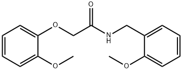 N-(2-methoxybenzyl)-2-(2-methoxyphenoxy)acetamide Structural