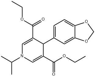 diethyl 4-(1,3-benzodioxol-5-yl)-1-(propan-2-yl)-1,4-dihydropyridine-3,5-dicarboxylate Structural