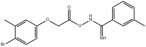 N'-{[(4-bromo-3-methylphenoxy)acetyl]oxy}-3-methylbenzenecarboximidamide Structural