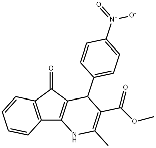 methyl 2-methyl-4-(4-nitrophenyl)-5-oxo-4,5-dihydro-1H-indeno[1,2-b]pyridine-3-carboxylate Structural
