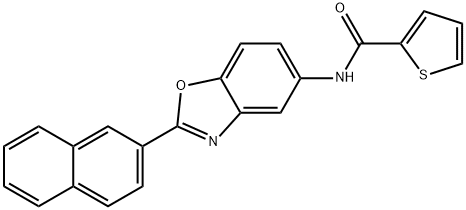 N-[2-(naphthalen-2-yl)-1,3-benzoxazol-5-yl]thiophene-2-carboxamide Structural