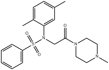 N-(2,5-dimethylphenyl)-N-[2-(4-methylpiperazin-1-yl)-2-oxoethyl]benzenesulfonamide Structural