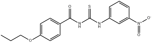 N-[(3-nitrophenyl)carbamothioyl]-4-propoxybenzamide Structural