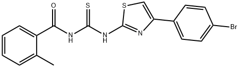 N-{[4-(4-bromophenyl)-1,3-thiazol-2-yl]carbamothioyl}-2-methylbenzamide Structural