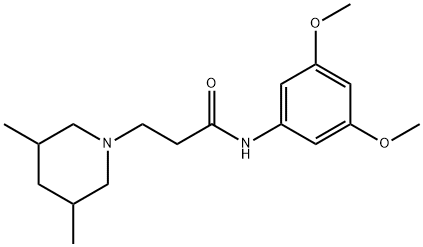 N-(3,5-dimethoxyphenyl)-3-(3,5-dimethylpiperidin-1-yl)propanamide Structural