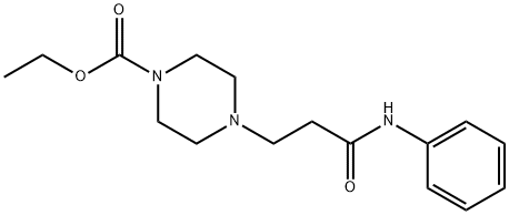 ethyl 4-(3-anilino-3-oxopropyl)-1-piperazinecarboxylate Structural