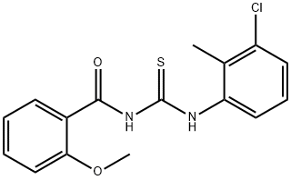 N-[(3-chloro-2-methylphenyl)carbamothioyl]-2-methoxybenzamide Structural