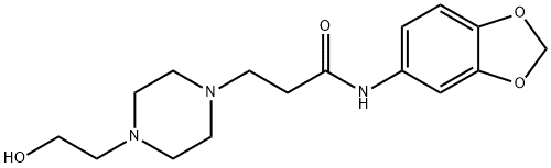 N-(1,3-benzodioxol-5-yl)-3-[4-(2-hydroxyethyl)piperazin-1-yl]propanamide Structural