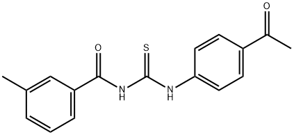 N-{[(4-acetylphenyl)amino]carbonothioyl}-3-methylbenzamide Structural