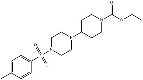ethyl 4-{4-[(4-methylphenyl)sulfonyl]piperazin-1-yl}piperidine-1-carboxylate Structural