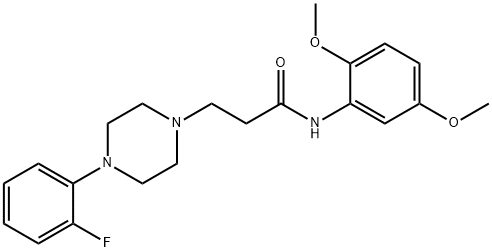 N-(2,5-dimethoxyphenyl)-3-[4-(2-fluorophenyl)piperazin-1-yl]propanamide Structural