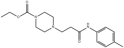 ethyl 4-[3-(4-methylanilino)-3-oxopropyl]piperazine-1-carboxylate Structural