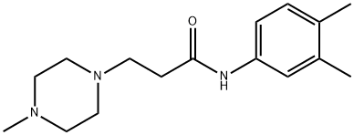 N-(3,4-dimethylphenyl)-3-(4-methyl-1-piperazinyl)propanamide Structural