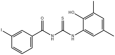 N-[(2-hydroxy-3,5-dimethylphenyl)carbamothioyl]-3-iodobenzamide Structural