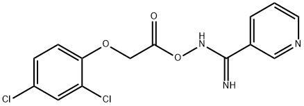 N'-{[2-(2,4-dichlorophenoxy)acetyl]oxy}pyridine-3-carboximidamide Structural