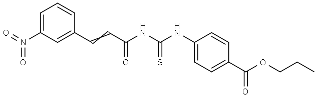 propyl 4-({[(2E)-3-(3-nitrophenyl)prop-2-enoyl]carbamothioyl}amino)benzoate Structural