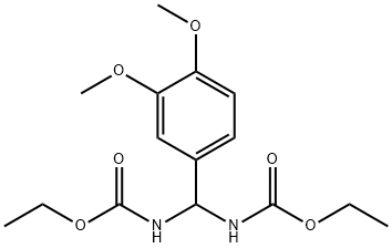 diethyl ((3,4-dimethoxyphenyl)methylene)dicarbamate Structural