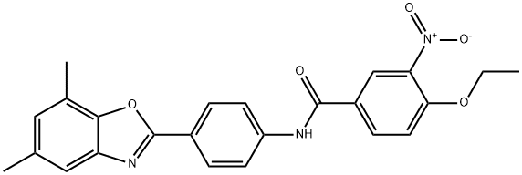 N-[4-(5,7-dimethyl-1,3-benzoxazol-2-yl)phenyl]-4-ethoxy-3-nitrobenzamide Structural