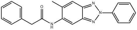 N-(6-methyl-2-phenyl-2H-1,2,3-benzotriazol-5-yl)-2-phenylacetamide Structural