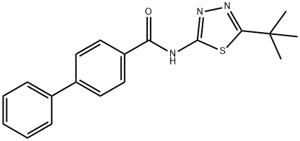 N-(5-tert-butyl-1,3,4-thiadiazol-2-yl)biphenyl-4-carboxamide Structural