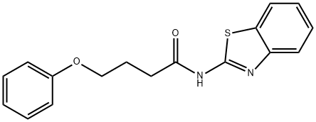 N-(1,3-benzothiazol-2-yl)-4-phenoxybutanamide Structural