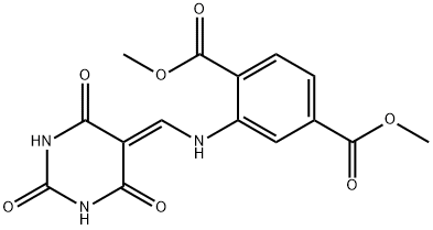 dimethyl 2-{[(2,4,6-trioxotetrahydropyrimidin-5(2H)-ylidene)methyl]amino}benzene-1,4-dicarboxylate Structural