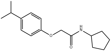N-cyclopentyl-2-[4-(propan-2-yl)phenoxy]acetamide Structural