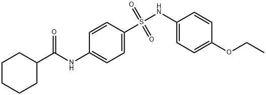 N-(4-{[(4-ethoxyphenyl)amino]sulfonyl}phenyl)cyclohexanecarboxamide Structural