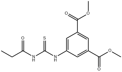 dimethyl 5-[(propanoylcarbamothioyl)amino]benzene-1,3-dicarboxylate Structural
