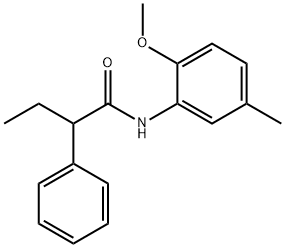 N-(2-methoxy-5-methylphenyl)-2-phenylbutanamide Structural