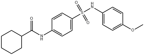 N-(4-{[(4-methoxyphenyl)amino]sulfonyl}phenyl)cyclohexanecarboxamide Structural