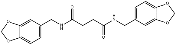 N,N'-bis(1,3-benzodioxol-5-ylmethyl)butanediamide Structural