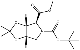 O5-tert-butyl O4-methyl (3aR,4S,6aS)-2,2-dimethyl-3a,4,6,6a-tetrahydro-[1,3]dioxolo[4,5-c]pyrrole-4,5-dicarboxylate Structural