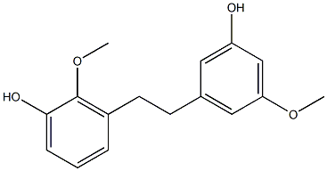 Phenol, 3-[2-(3-hydroxy-5-methoxyphenyl)ethyl]-2-methoxy- Structural