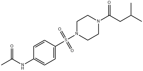 N-(4-{[4-(3-methylbutanoyl)piperazin-1-yl]sulfonyl}phenyl)acetamide Structural