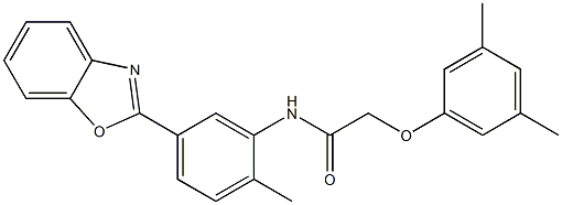 N-[5-(1,3-benzoxazol-2-yl)-2-methylphenyl]-2-(3,5-dimethylphenoxy)acetamide Structural
