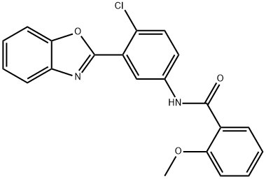 N-[3-(1,3-benzoxazol-2-yl)-4-chlorophenyl]-2-methoxybenzamide Structural