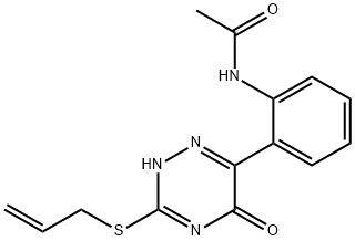 N-[2-(5-oxo-3-prop-2-enylsulfanyl-2H-1,2,4-triazin-6-yl)phenyl]acetamide Structural