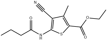 ethyl 5-(butyrylamino)-4-cyano-3-methyl-2-thiophenecarboxylate Structural