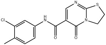 N-(3-chloro-4-methylphenyl)-5-oxo-2,3-dihydro-5H-thiazolo[3,2-a]pyrimidine-6-carboxamide Structural