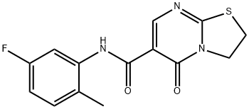 N-(5-fluoro-2-methylphenyl)-5-oxo-2,3-dihydro-5H-thiazolo[3,2-a]pyrimidine-6-carboxamide Structural