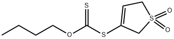 O-butyl S-(1,1-dioxido-2,5-dihydro-3-thienyl) dithiocarbonate Structural