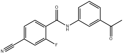 N-(3-acetylphenyl)-4-cyano-2-fluorobenzamide Structural