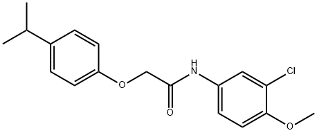 N-(3-chloro-4-methoxyphenyl)-2-[4-(propan-2-yl)phenoxy]acetamide Structural