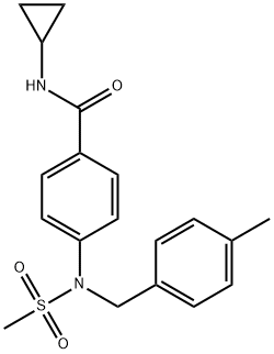 N-cyclopropyl-4-[(4-methylbenzyl)(methylsulfonyl)amino]benzamide Structural