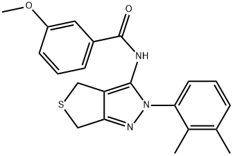 N-(2-(2,3-dimethylphenyl)-2,6-dihydro-4H-thieno[3,4-c]pyrazol-3-yl)-3-methoxybenzamide Structural